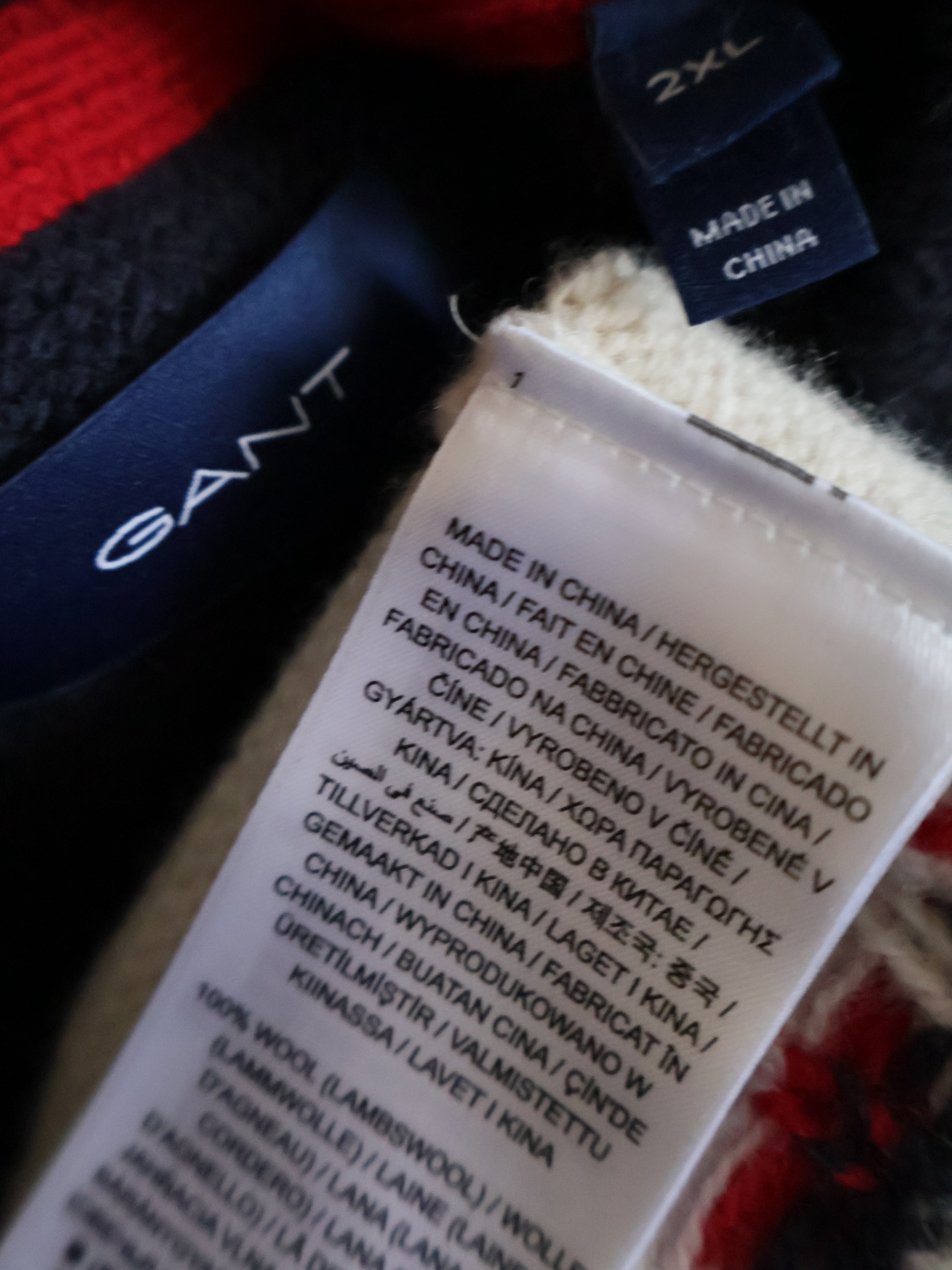 Bluza (100%lana) Gant - marimea XXL - Barbati