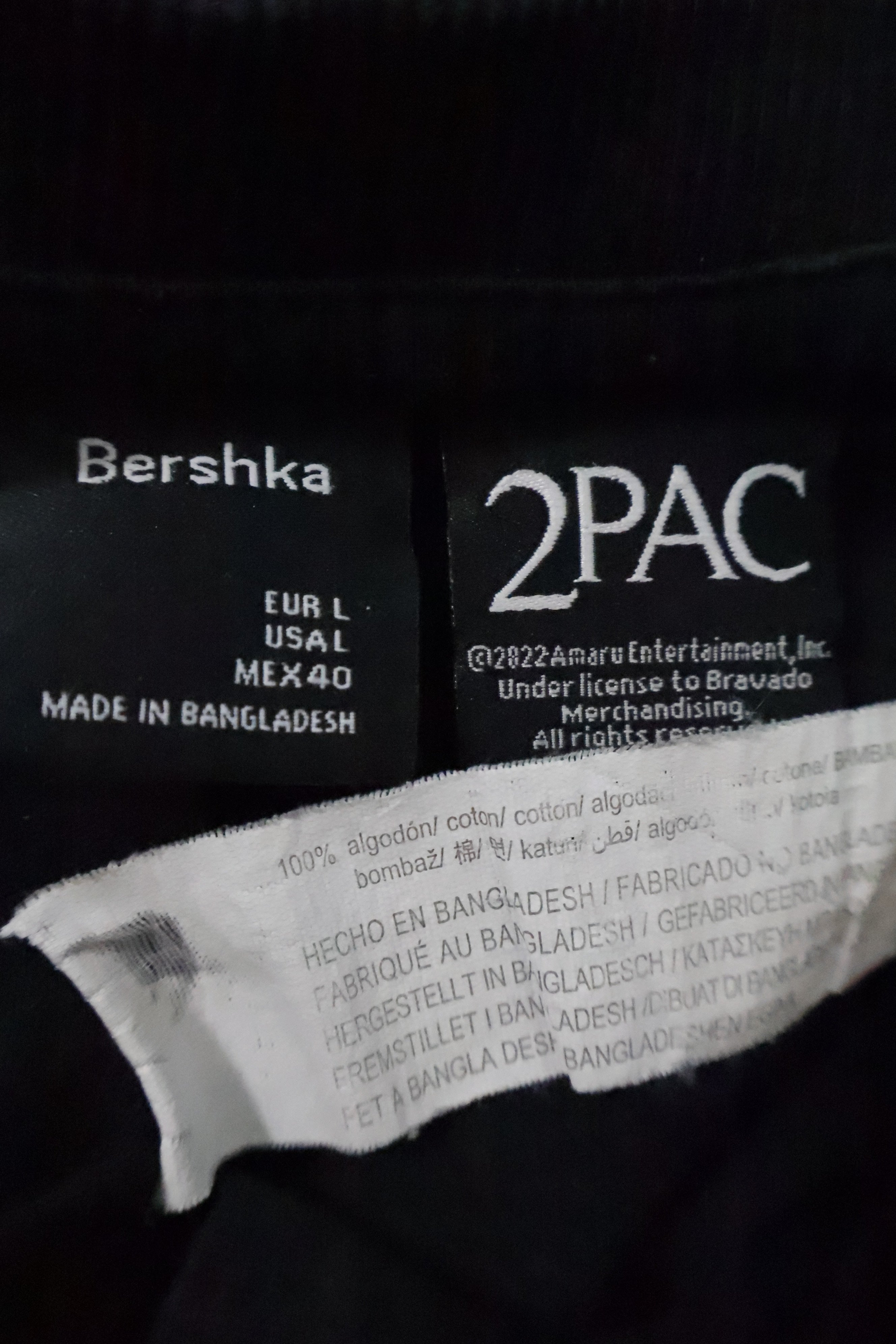 Tricou Bershka 2PAC - marimea L - Barbati