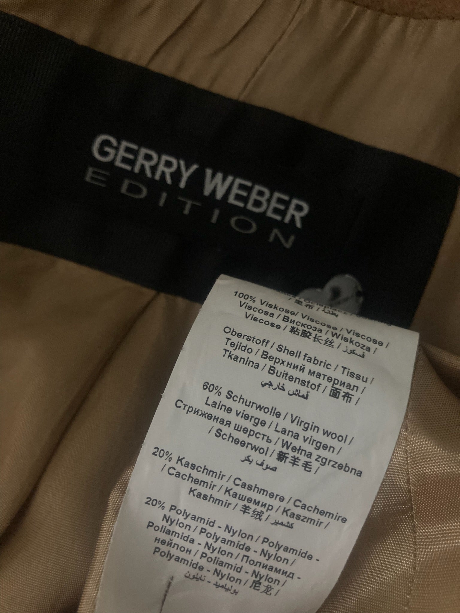Palton (60%lana/20%cashmir) Gerry Weber - marimea L - Femei