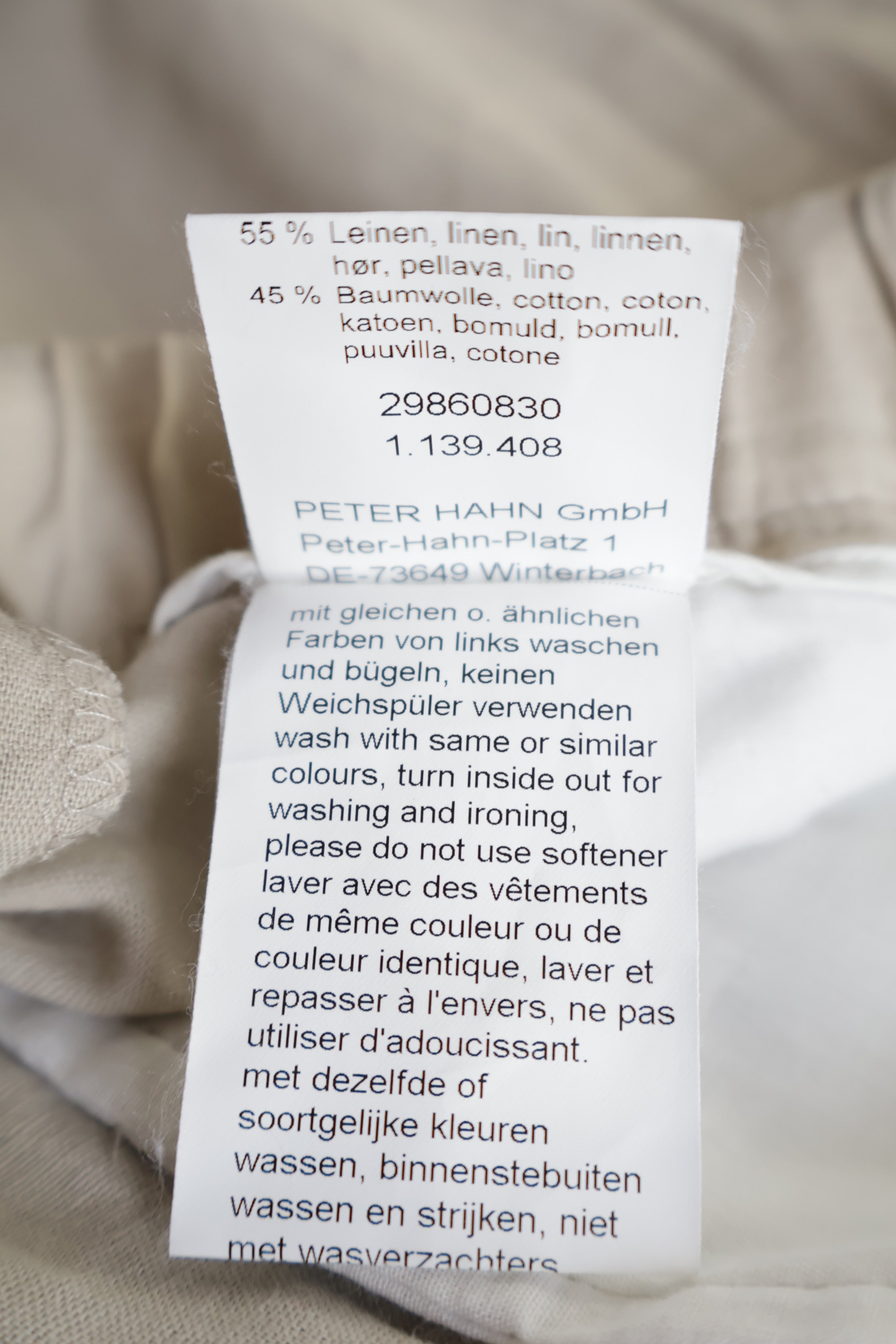 Pantaloni (in&bumbac) Peter Hahn - marimea 3XL/4XL - Femei