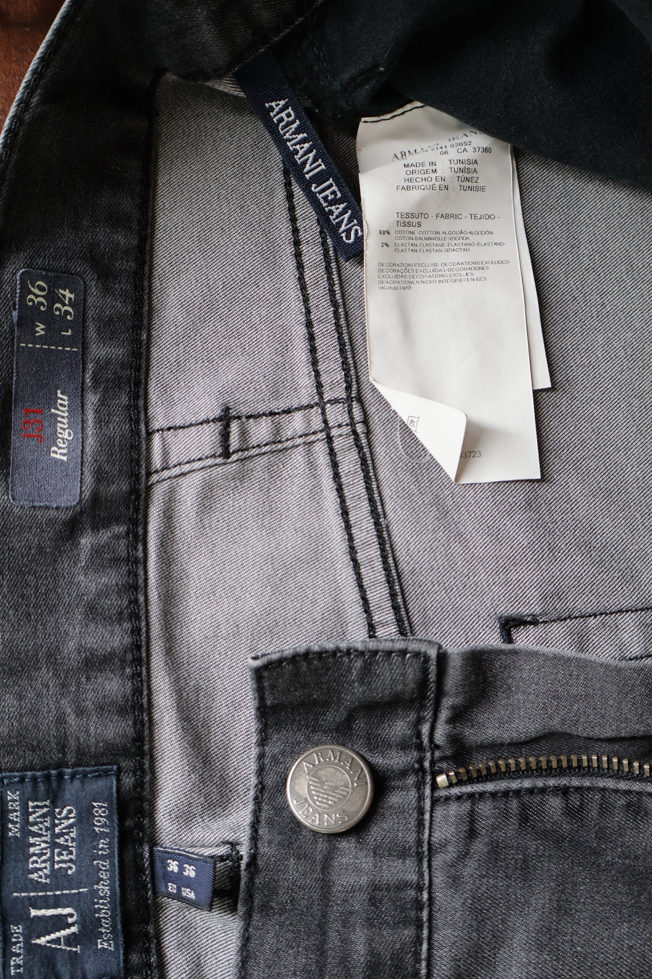 Blugi Armani Jeans - marimea L W36/L34 - Barbati