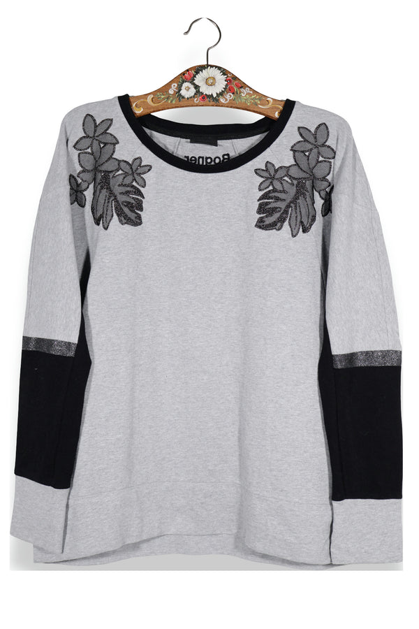 Bluză BOGNER casual cu imprimeu floral aplicat – XL – Femei
