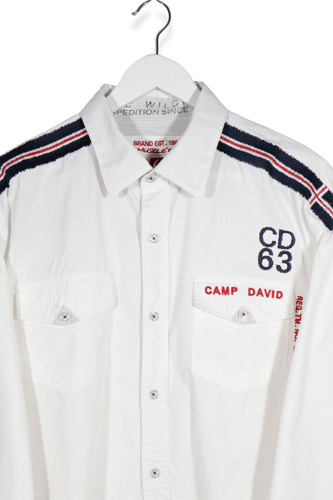 CAMP DAVID – cămașă – detaliu – second-hand premium