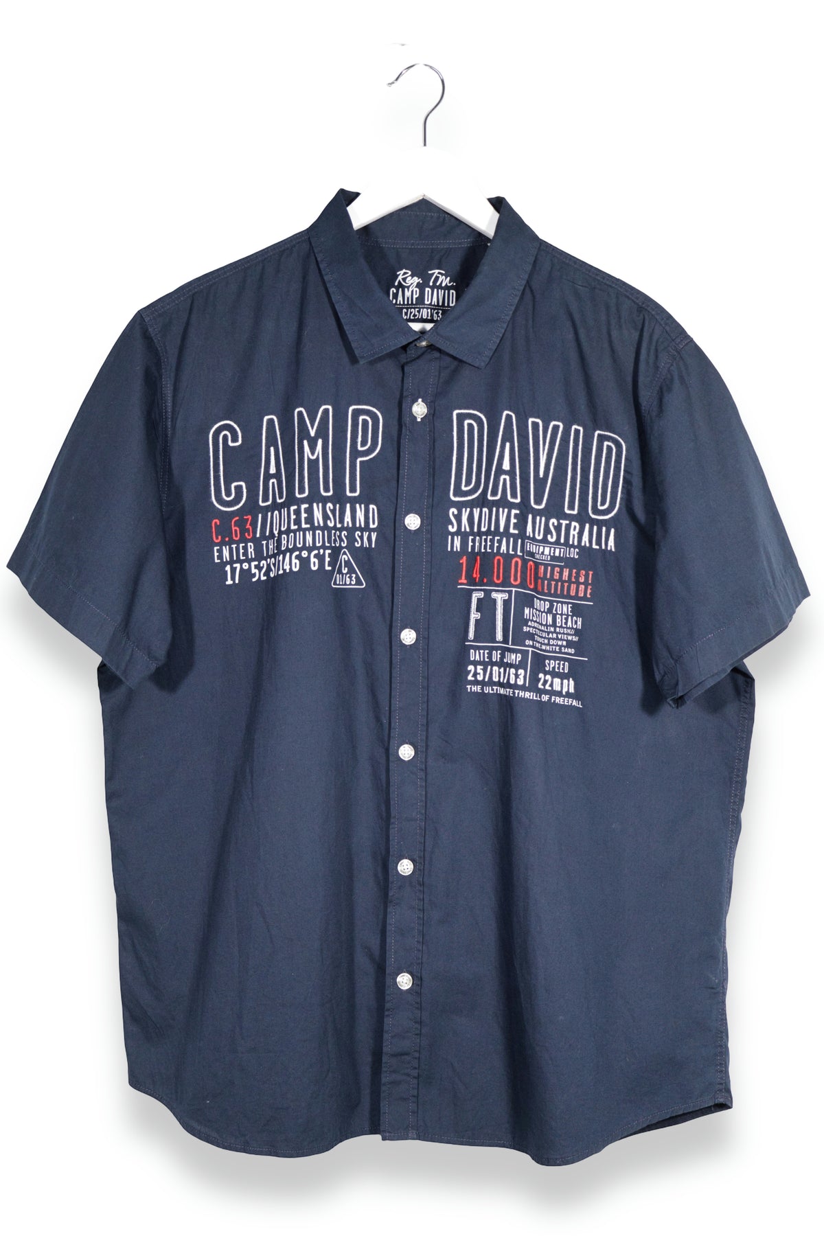 CAMP DAVID – cămașă – vedere din față – second-hand premium