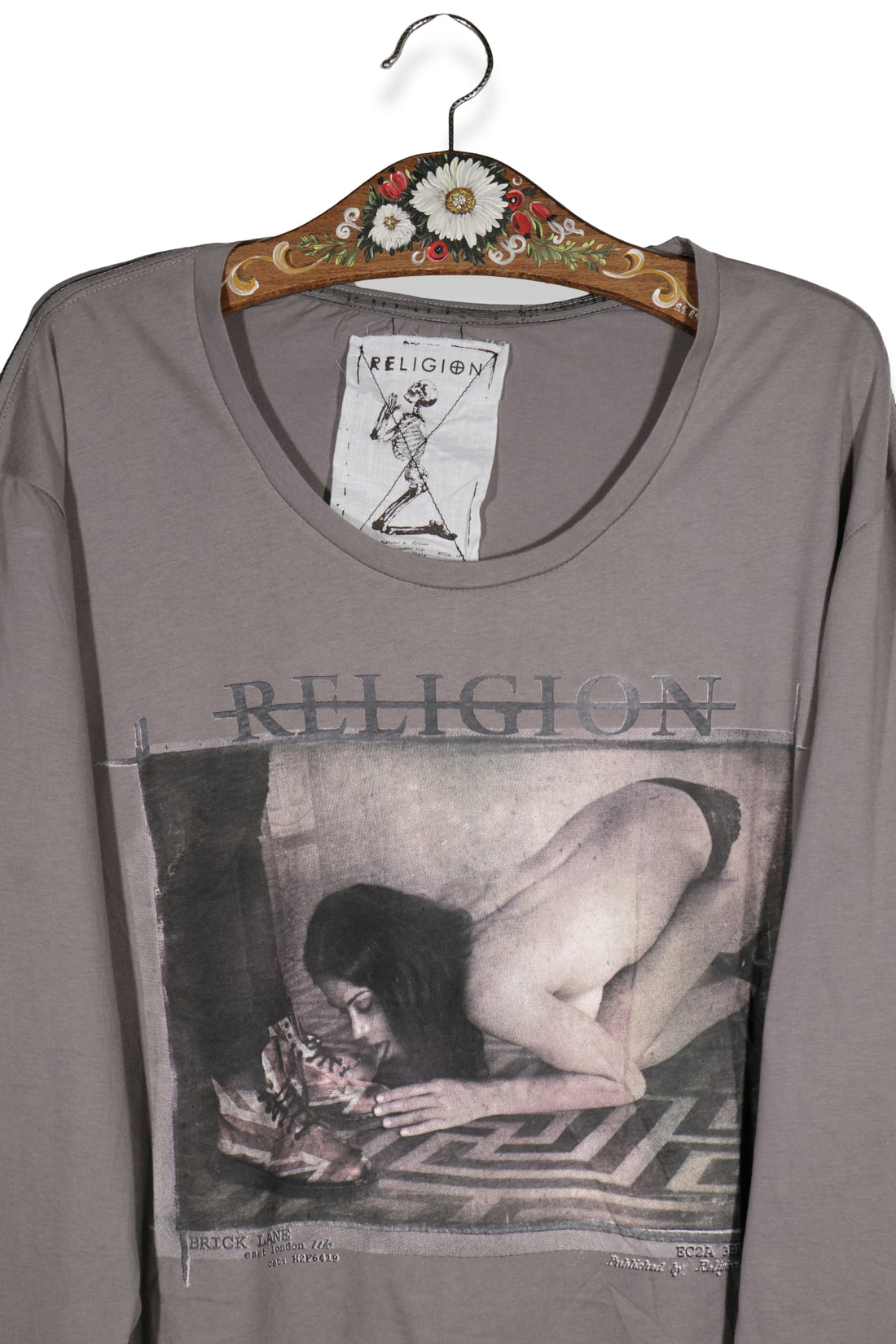 RELIGI⊕N – bluză – detaliu – second-hand premium