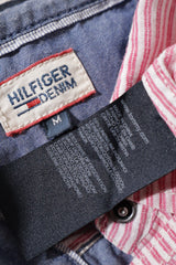 Eticheta marime si compozitie (rotita dreapta) - Cămașă - Tommy Hilfiger camasa in dungi roz din bumbac – M – Femei