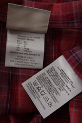 Eticheta marime si compozitie (rotita dreapta) - Cămașă - Jack Wolfskin carouri roz din bumbac – XL – Femei