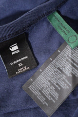 Eticheta marime si compozitie (rotita dreapta) - Tricou - G-star bleumarin cu decolteu in V din jerseu – XL – Femei