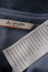 Eticheta marime si compozitie (rotita dreapta) - Tricou - Vaude albastru melanj din poliester reciclat – XL – Femei