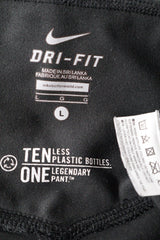 Eticheta marime si compozitie (rotita dreapta) - Colanti 2/3 - NIKE negri Dri-FIT cu talie înaltă – L – Femei