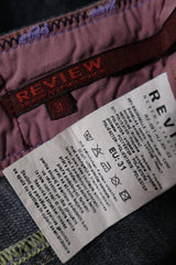 Eticheta marime si compozitie (rotita dreapta) - Pantaloni scurți - Premium denim albastru inchis cu mansete rasfrante – L – Femei
