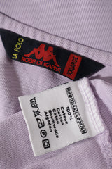 Eticheta marime si compozitie (rotita dreapta) - Tricou - Kappa polo lila din bumbac – XL – Bărbați