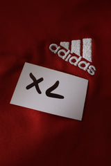 Eticheta marime si compozitie (rotita dreapta) - Tricou - Adidas roșu cu inserții contrastante sport – XL – Bărbați