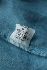 Eticheta marime si compozitie (rotita dreapta) - Bluză - Premium albastru deschis din in cu insertii din dantela – XL – Femei
