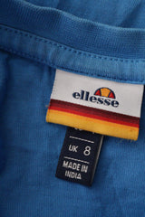 Eticheta marime si compozitie (rotita dreapta) - Tricou - Ellesse albastru cu logo frontal supradimensionat – S – Femei