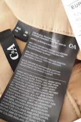 Eticheta marime si compozitie (rotita dreapta) - Pantaloni - C&A bej din material fluid cu croială dreaptă – M – Femei