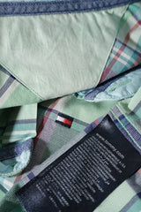 Eticheta marime si compozitie (rotita dreapta) - Cămașă - Tommy Hilfiger în carouri pastel din bumbac – XXL – Bărbați