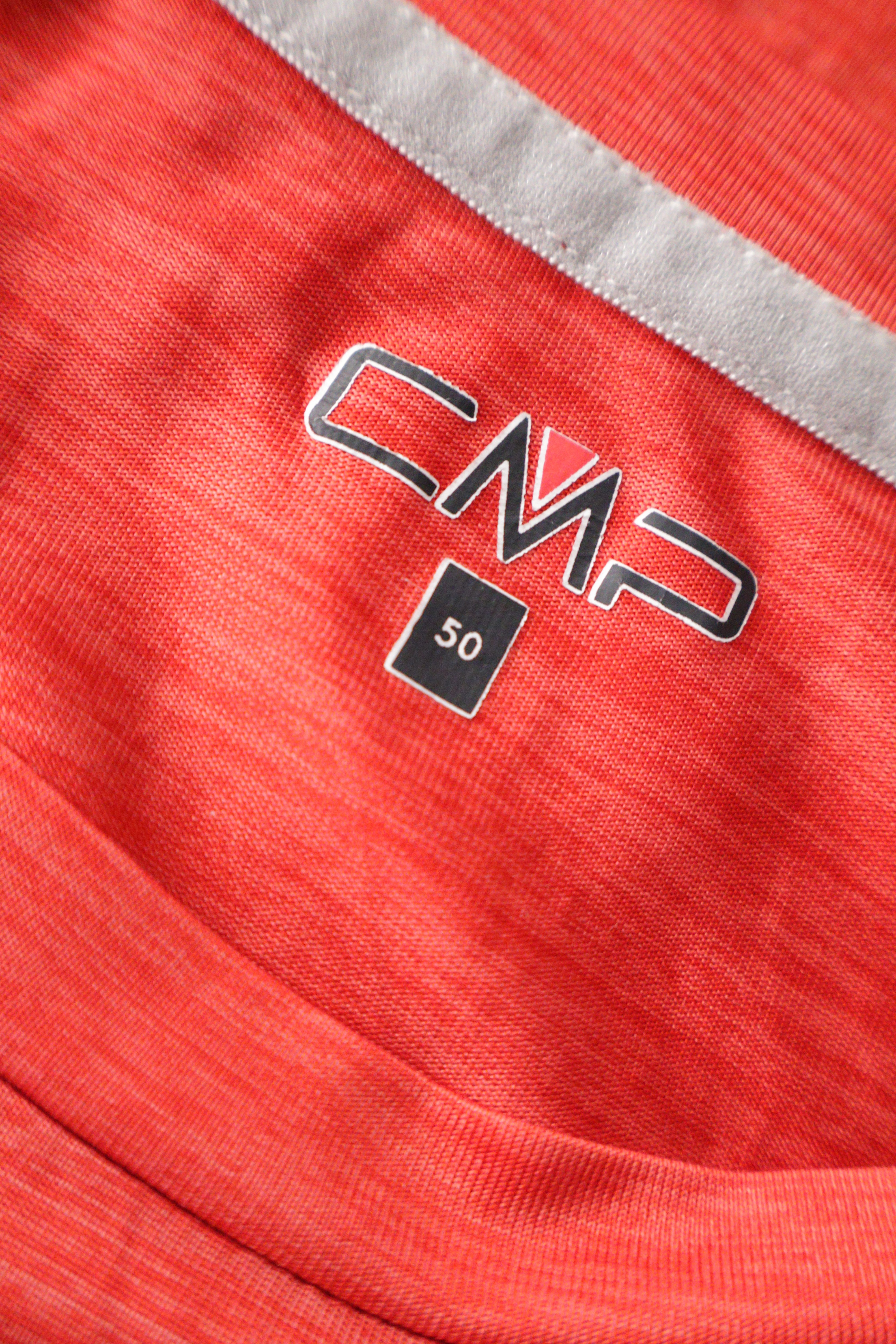 Eticheta marime si compozitie (rotita dreapta) - Tricou - CMP corai din material tehnic cu imprimeu sport – L – Bărbați