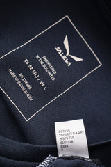 Eticheta marime si compozitie (rotita dreapta) - Tricou - SALEWA bleumarin din material tehnic cu croială sport – L – Bărbați