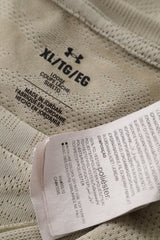 Eticheta marime si compozitie (rotita dreapta) - Tricou - Under Armour bej din poliester jacard cu croială lejeră – XL – Bărbați