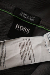 Eticheta marime si compozitie (rotita dreapta) - Tricou - BOSS Hugo Boss gri din bumbac reciclat cu croiala regular – 3XL – Bărbați