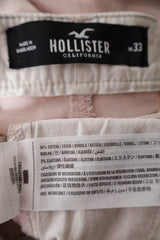 Eticheta marime si compozitie (rotita dreapta) - Pantaloni scurți - Hollister bej din bumbac cu croială casual – M – Bărbați