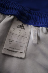 Eticheta marime si compozitie (rotita dreapta) - Pantaloni scurți - Adidas albaștri sport cu croială lejeră – L – Bărbați