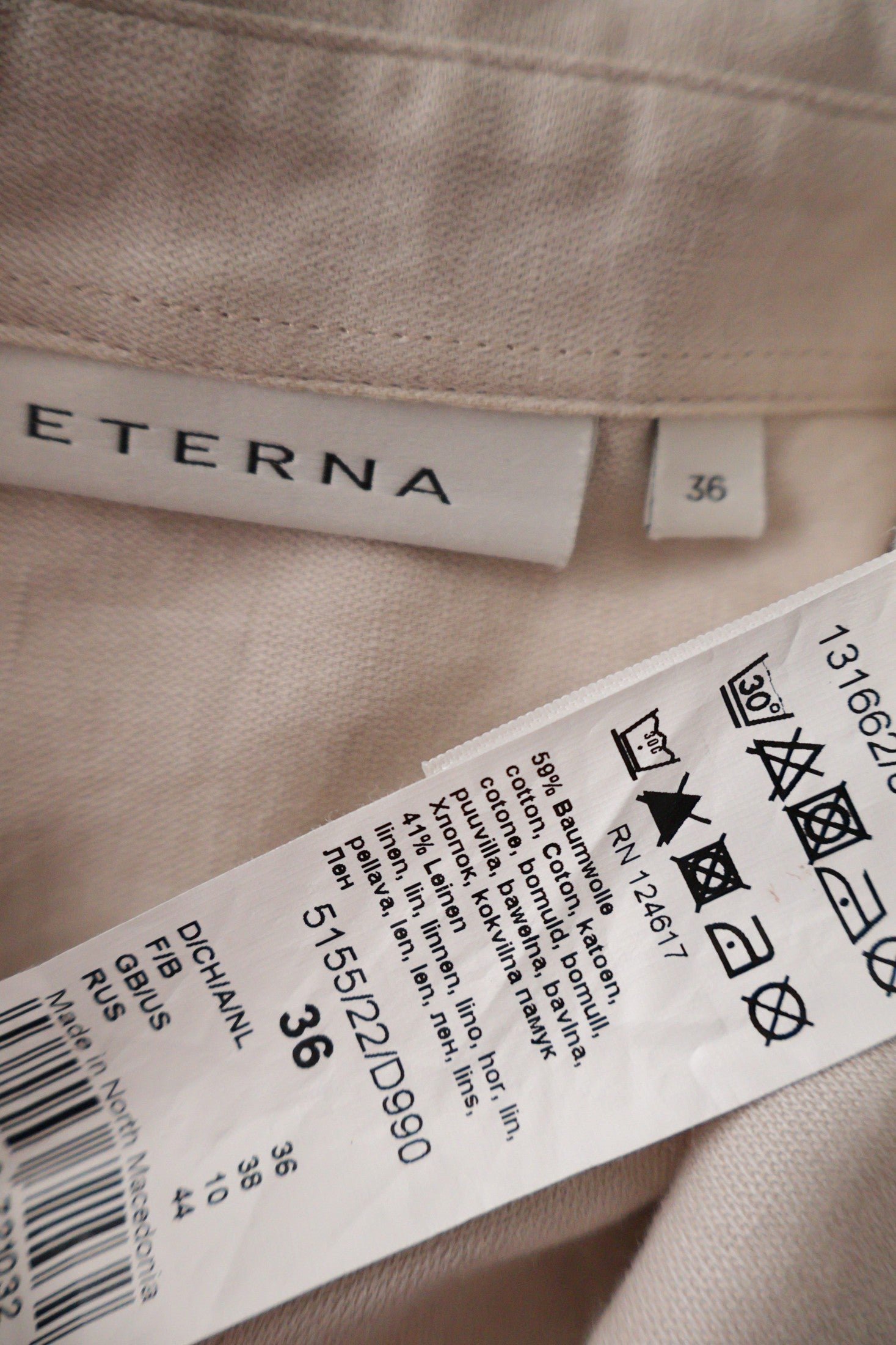 Rochie Eterna bej deschis mărime S etichetă mărime și compoziție second-hand premium