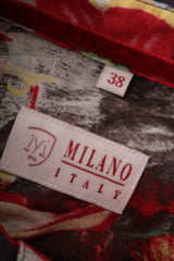 Camasa Milano negru, rosu, alb, albastru, verde mărime M etichetă mărime și compoziție second-hand premium