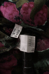 Camasa Vintage negru, verde măsliniu, roz, alb mărime M etichetă mărime și compoziție second-hand premium