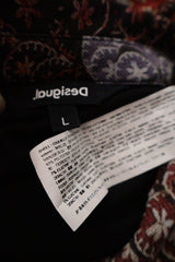 Camasa Desigual roșu, negru, alb, mov mărime L etichetă mărime și compoziție second-hand premium
