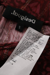 Bluza Desigual roșu mărime S etichetă mărime și compoziție second-hand premium