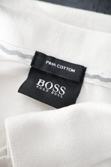 Tricou Hugo Boss alb mărime M etichetă mărime și compoziție second-hand premium