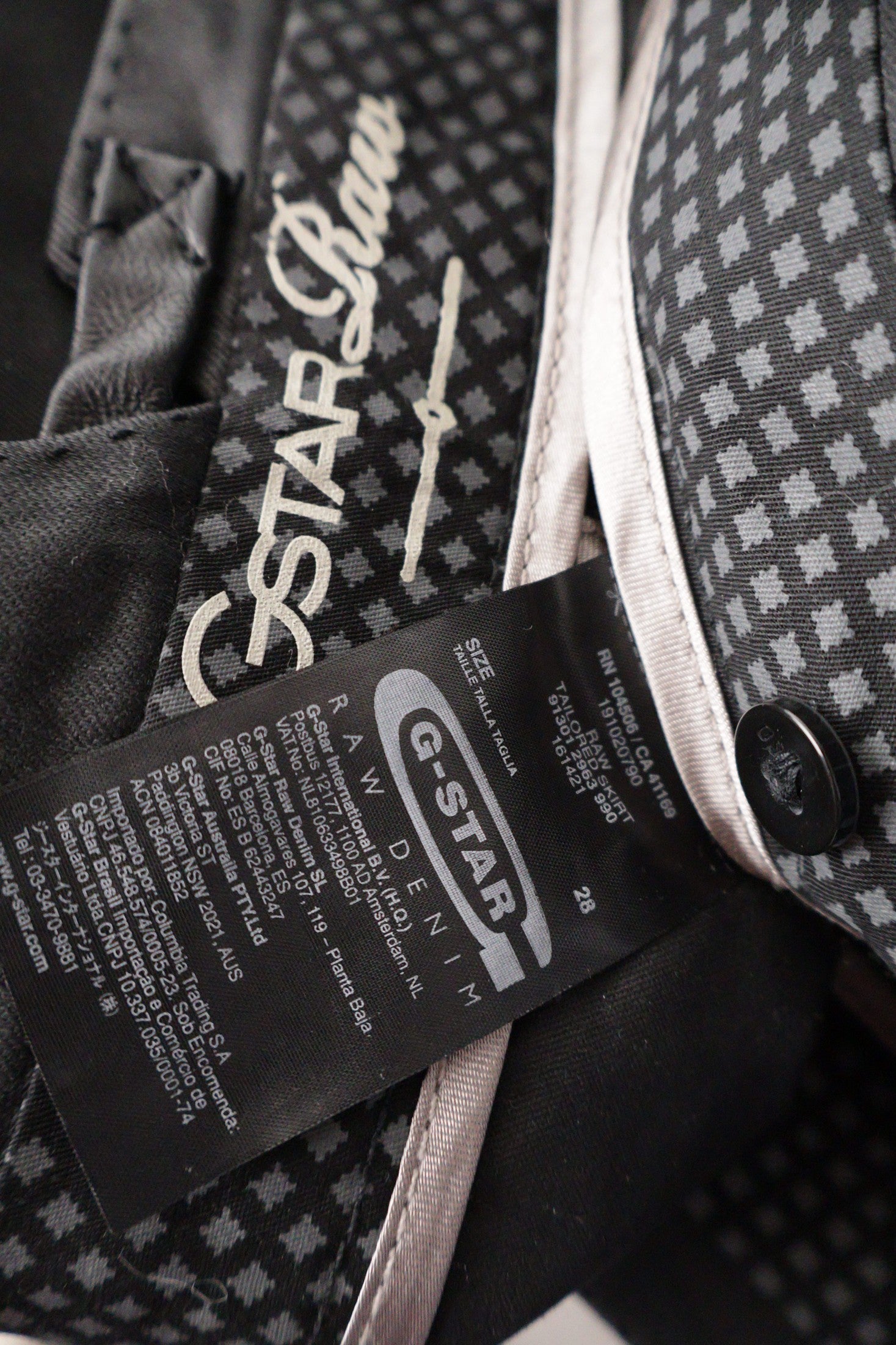 Fusta G-Star Raw negru mărime M etichetă mărime și compoziție second-hand premium