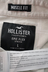 Camasa Hollister bej mărime L etichetă mărime și compoziție second-hand premium