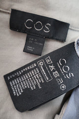 Camasa COS gri deschis și albastru mărime M etichetă mărime și compoziție second-hand premium