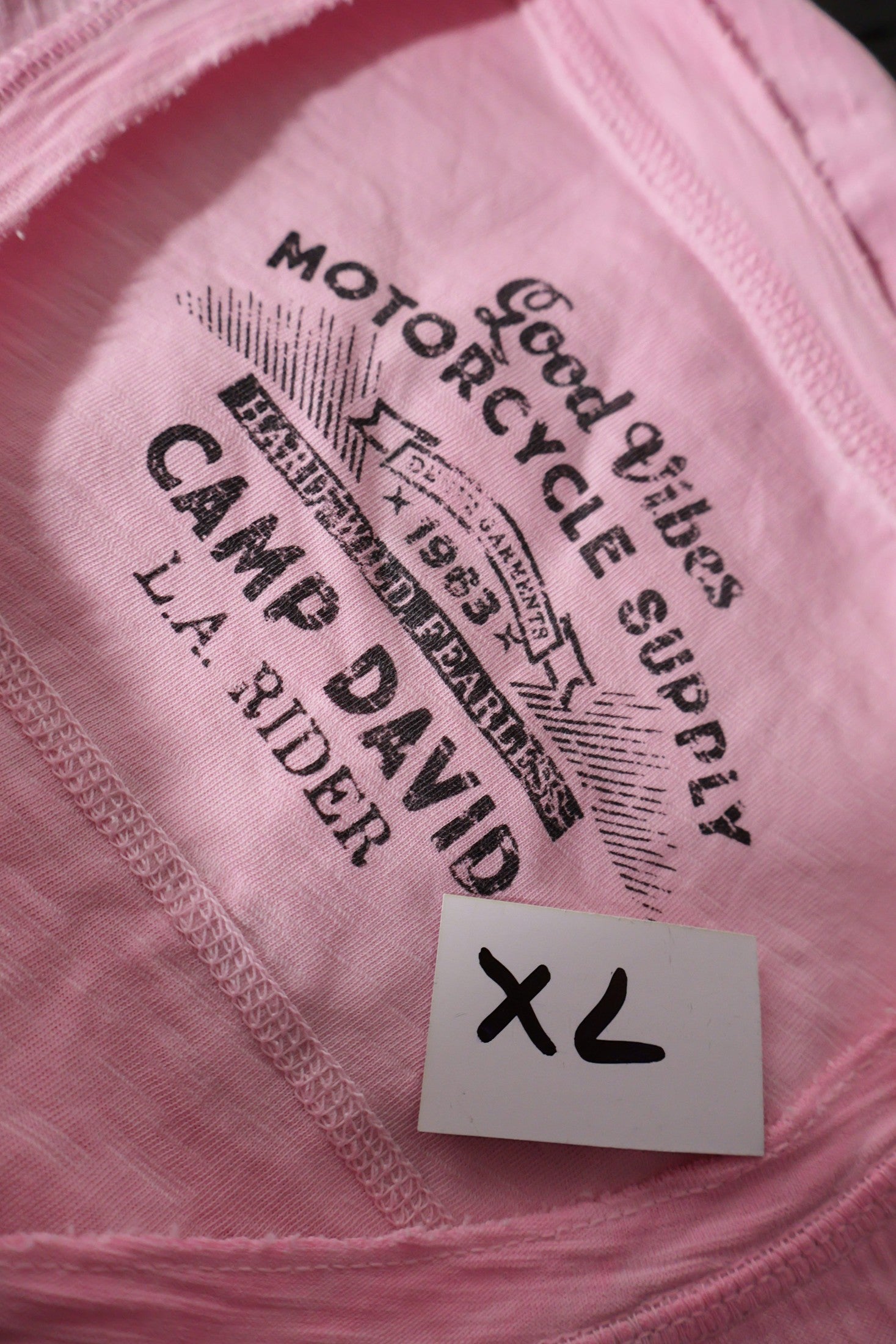 Tricou Camp David roz mărime XL etichetă mărime și compoziție second-hand premium
