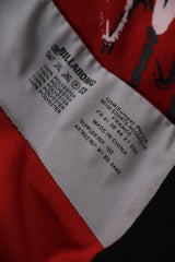 Pantaloni scurti Billabong roșu și negru mărime L etichetă mărime și compoziție second-hand premium