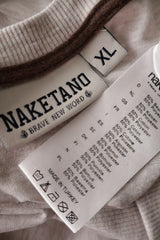 Tricou Naketano gri deschis melanj mărime XL etichetă mărime și compoziție second-hand premium