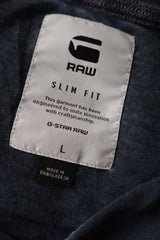 Tricou G-STAR RAW albastru mărime L etichetă mărime și compoziție second-hand premium
