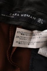 Pantaloni ZARA maro mărime L etichetă mărime și compoziție second-hand premium