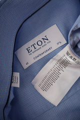 Camasa Eton albastru deschis mărime XXL etichetă mărime și compoziție second-hand premium