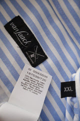 Camasa Van Laack alb cu albastru mărime XXL etichetă mărime și compoziție second-hand premium