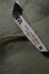 Rochie ZARA verde salvie deschis mărime M etichetă mărime și compoziție second-hand premium
