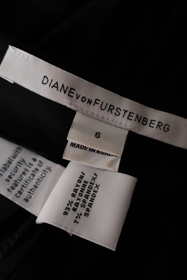 Rochie Diane von Furstenberg negru mărime XS etichetă mărime și compoziție second-hand premium