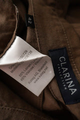 Camasa CLARINA maro bej mărime L etichetă mărime și compoziție second-hand premium