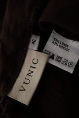 Fusta VUNICO maro închis mărime L etichetă mărime și compoziție second-hand premium