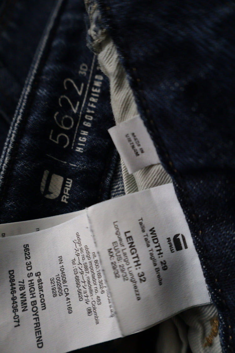 Blugi G-STAR RAW albastru mărime W32 etichetă mărime și compoziție second-hand premium