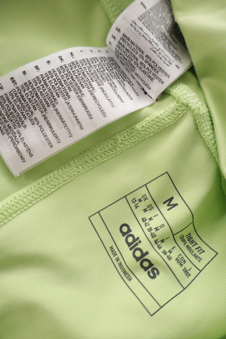 Colanti adidas verde deschis mărime M etichetă mărime și compoziție second-hand premium