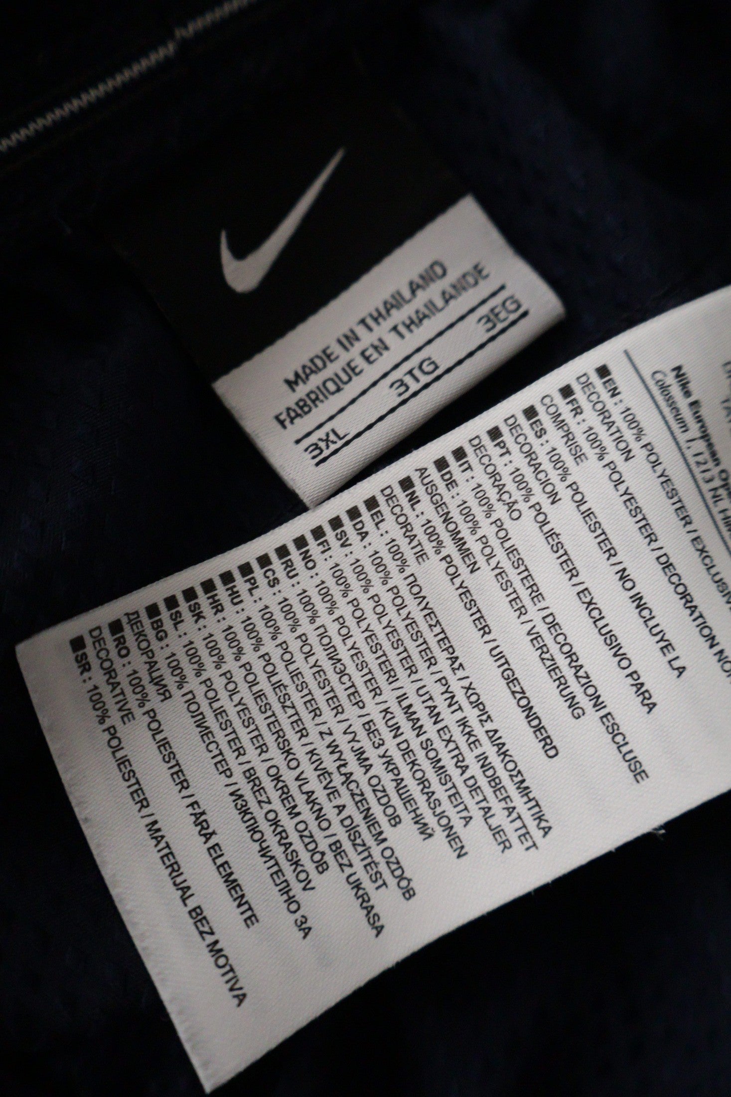 Pantaloni scurti Nike bleumarin mărime 3XL etichetă mărime și compoziție second-hand premium